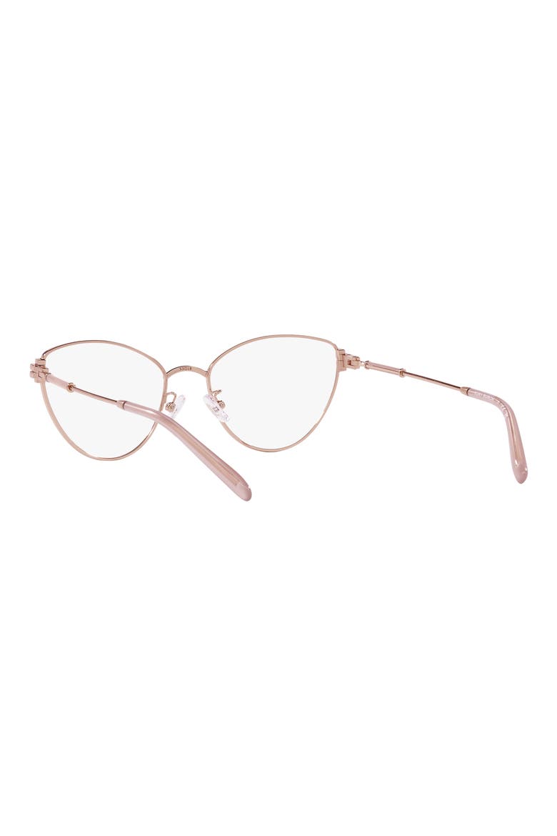 53mm Cat Eye Optical Glasses, Alternate, color, ROSE GOLD