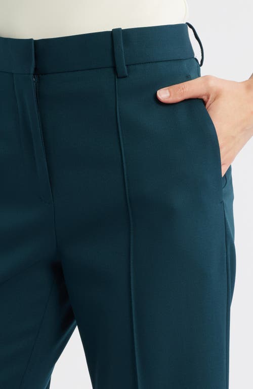 Reiss Jade Pintuck Flare-leg Trousers In Blue