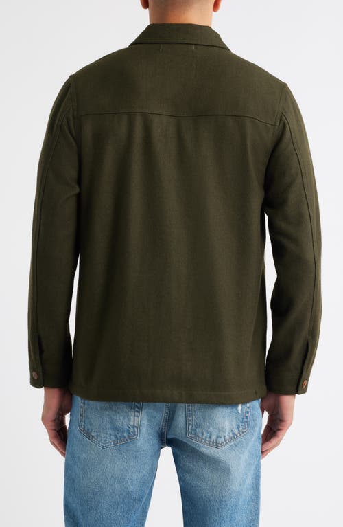 Schott Nyc Unlined Wool Blend Chore Jacket In Green