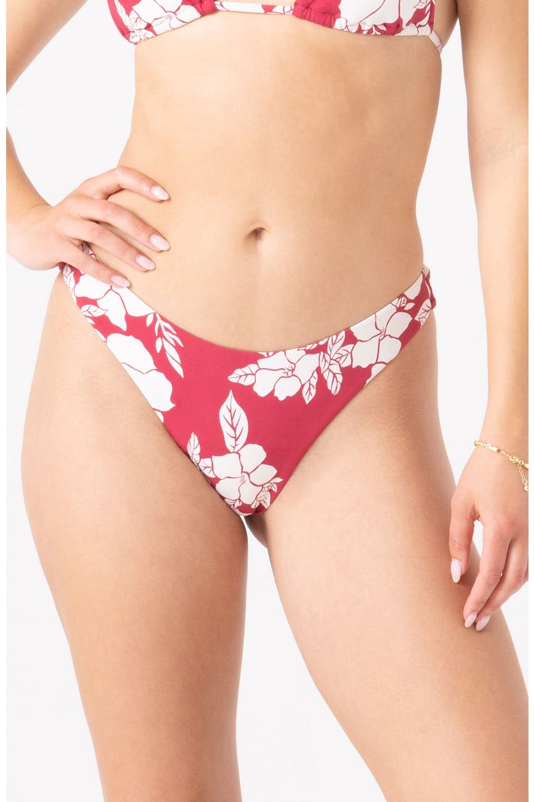 Hibiscus Hideaway Bikini Bottoms, Alternate, color, HIBISCUS