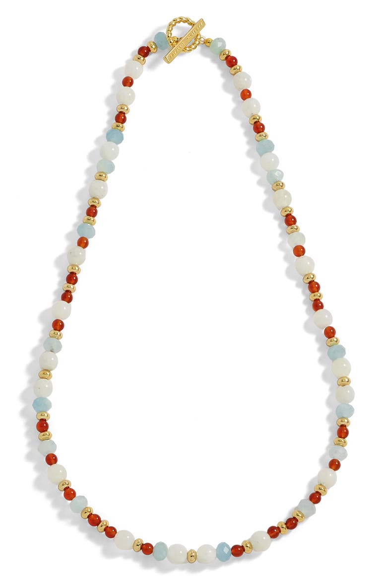 Beaded Necklace, Main, color, WHITE MULTI