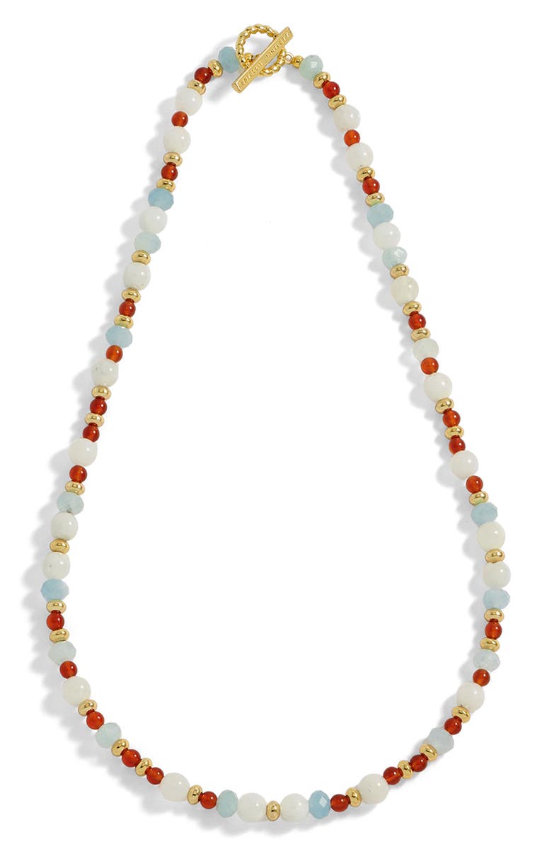 Estella Bartlett Beaded Necklace, Main, color, White Multi