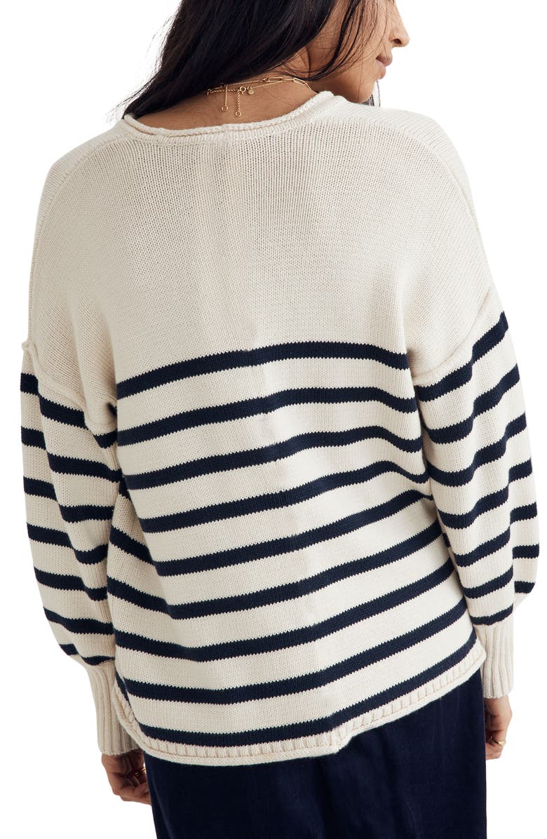 Madewell Conway Stripe Pullover Sweater, Alternate, color,