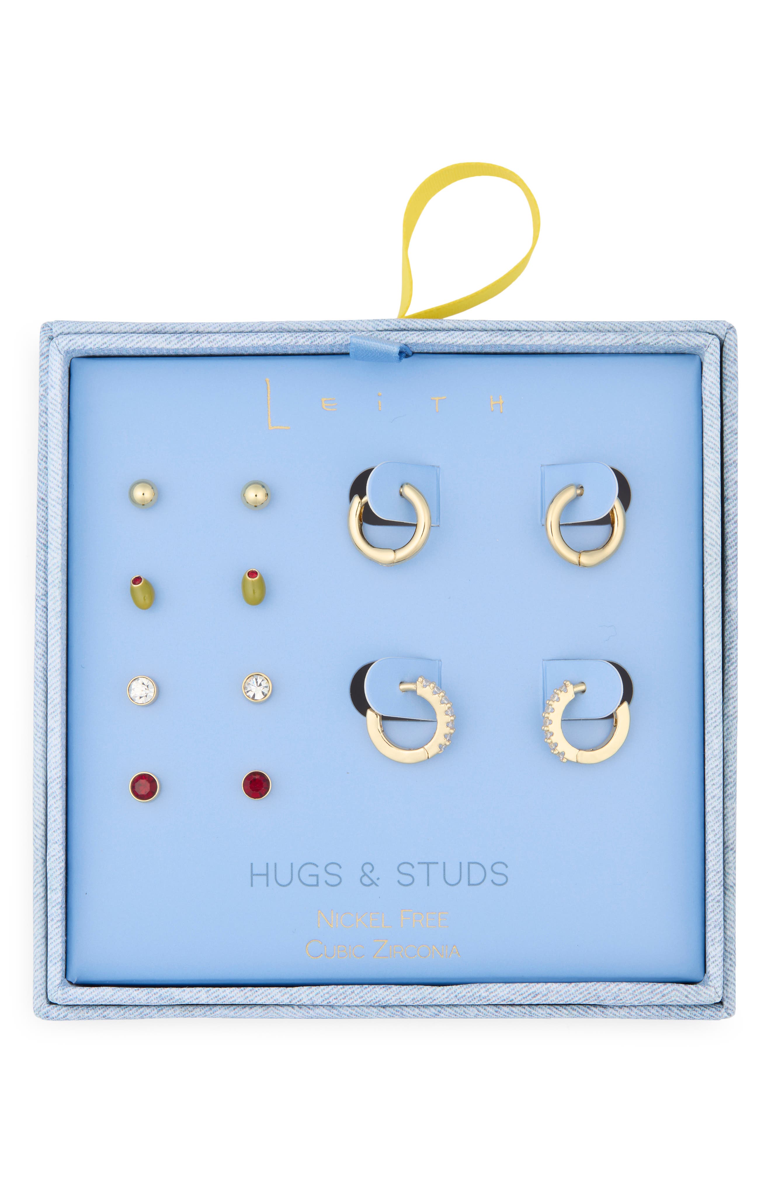 Leith 6-Pack Olive Assorted Earrings Set