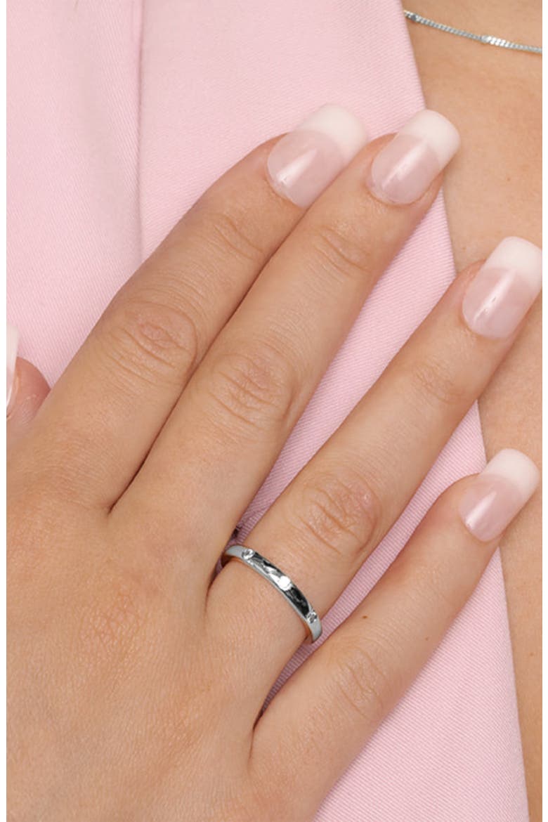 Koa Dainty Sculpted Ring Trendy Minimalist Statement, Alternate, color, Silver