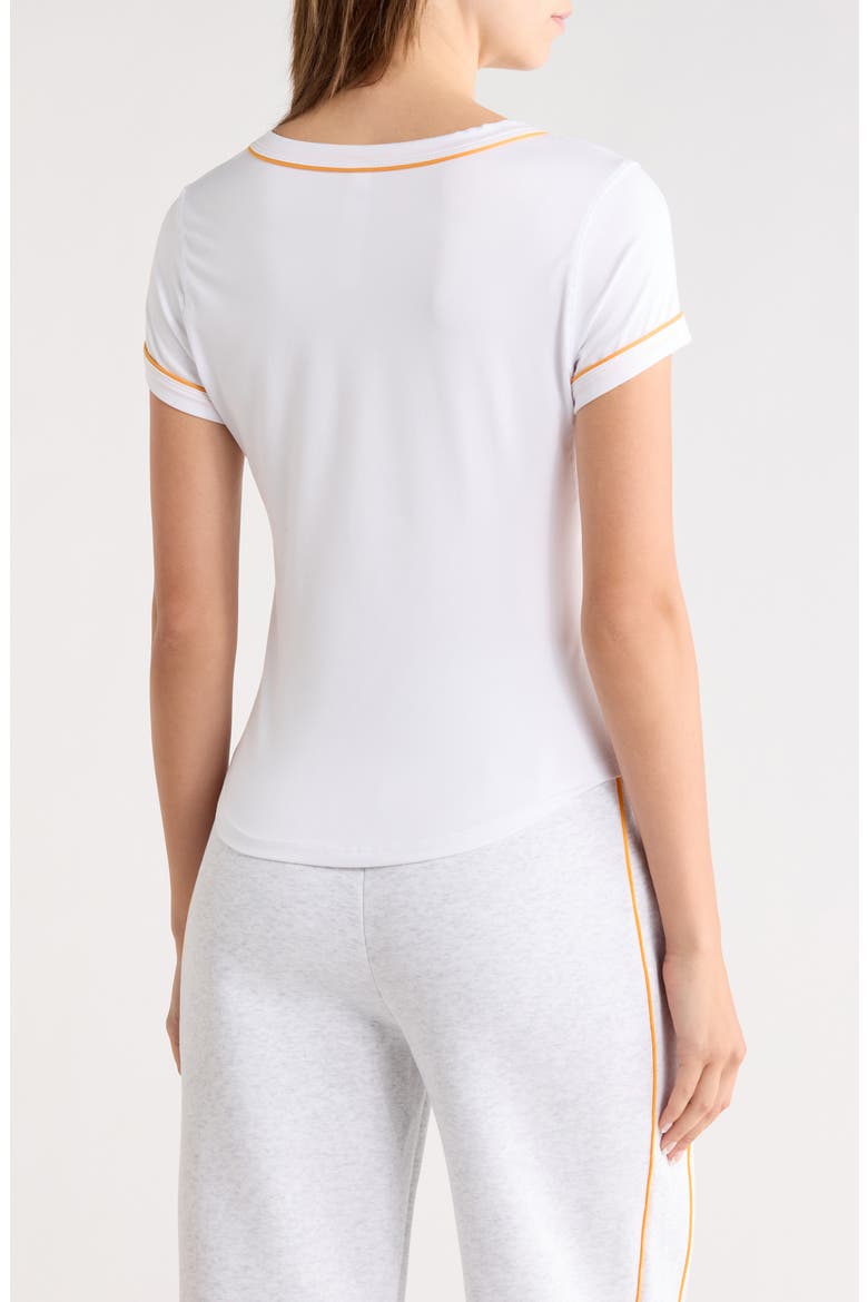 Super Soft Synergy Crewneck T-Shirt, Alternate, color, WHITE/ ORANGE