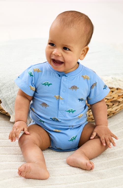 Jojo Maman Bébé Jojo Maman Bebe Set Of 2 Stegosaurus Bodysuits In Blue