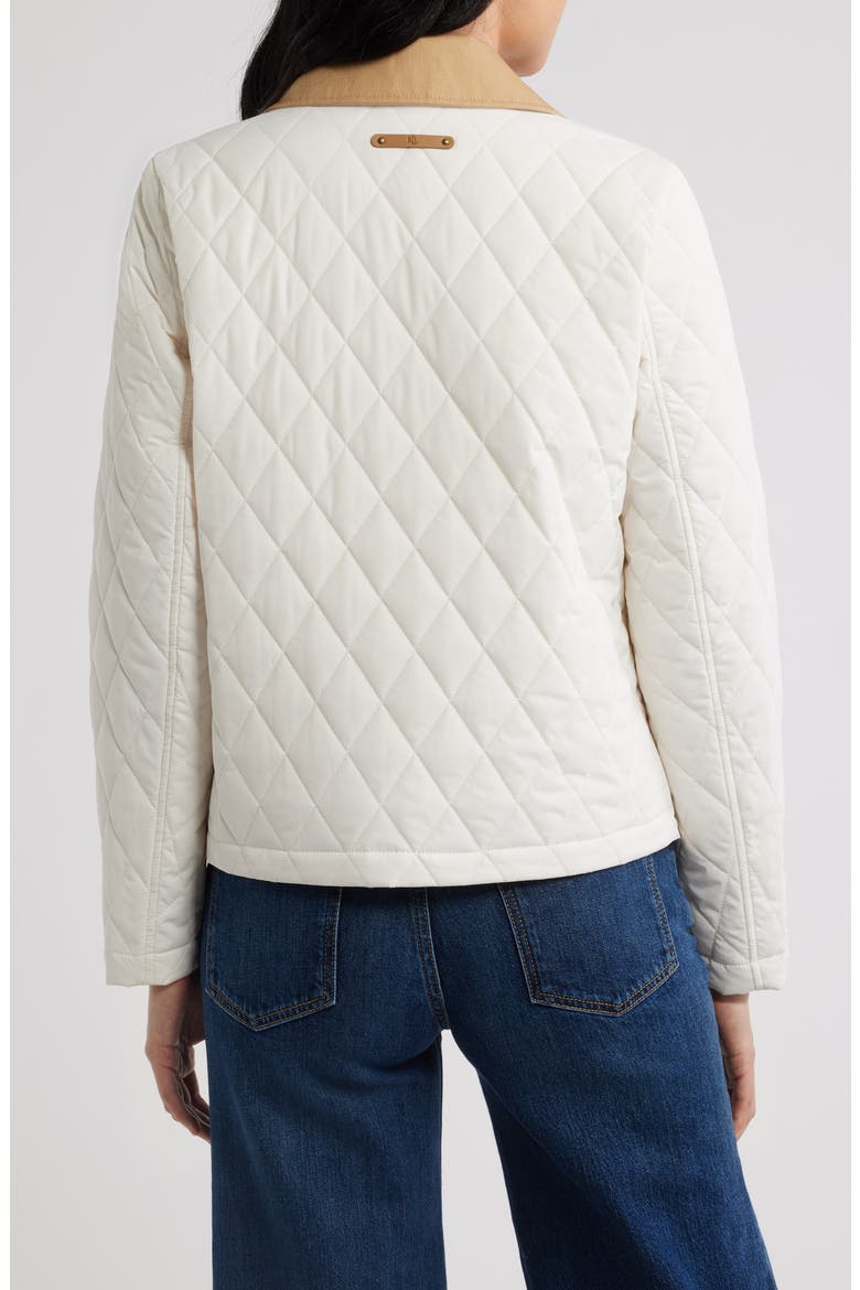 Quilted Corduroy Collar Jacket, Alternate, color, CREAM