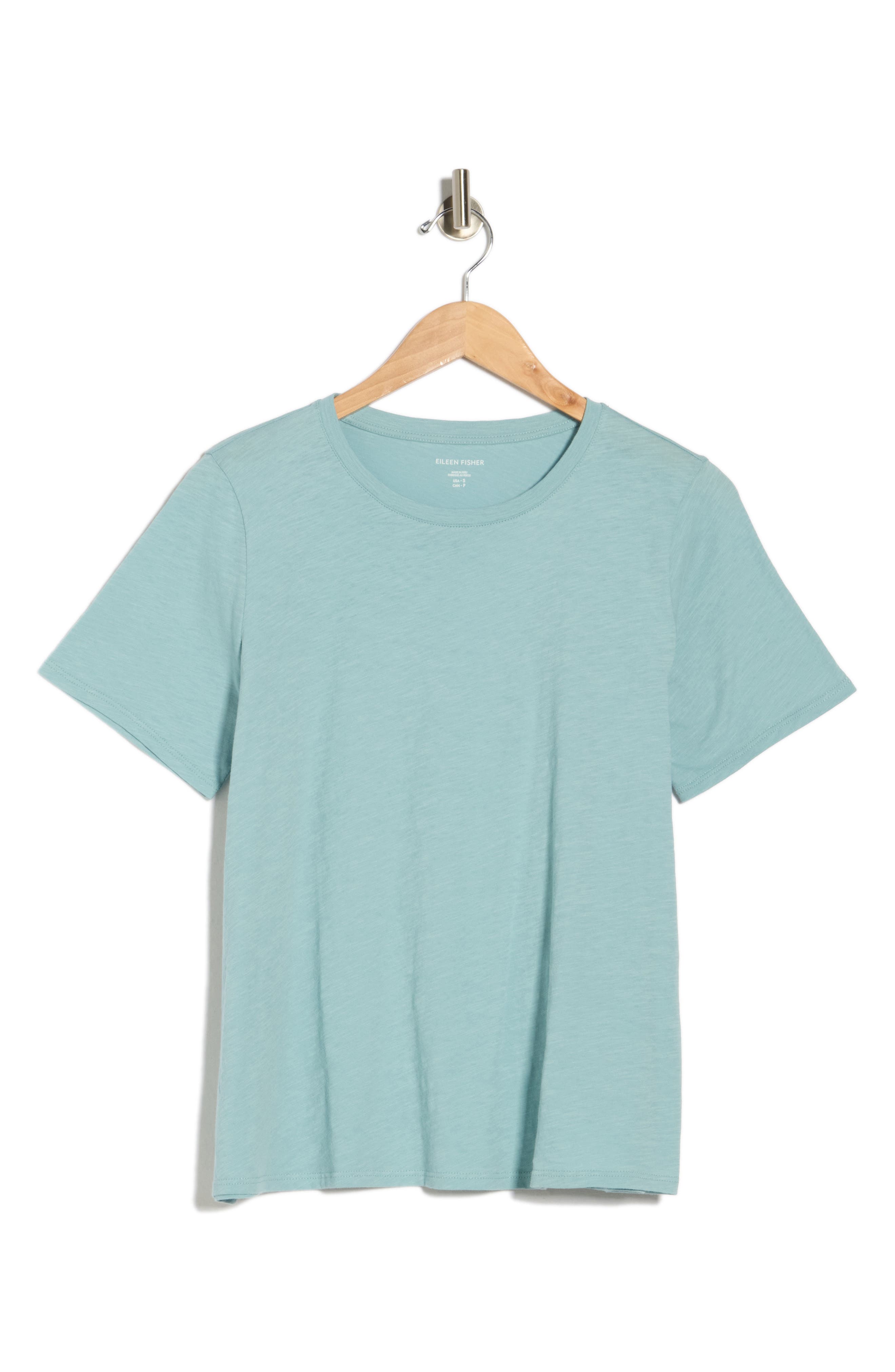 Eileen Fisher Crewneck Short Sleeve Organic Cotton T-Shirt