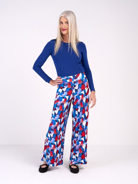 Geo Printed Palazzo Trousers