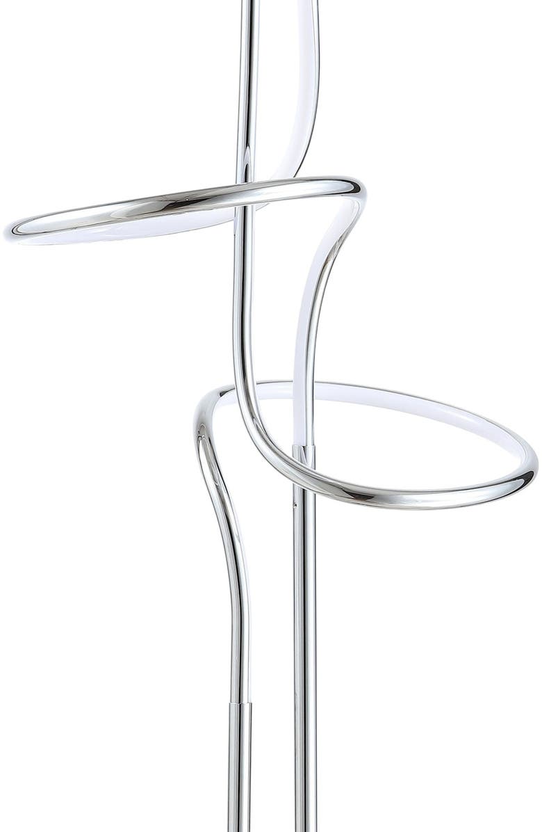 JONATHAN Y Sketch 64" Minimalist Dimmable Metal Integrated LED Floor Lamp, Alternate, color, Chrome