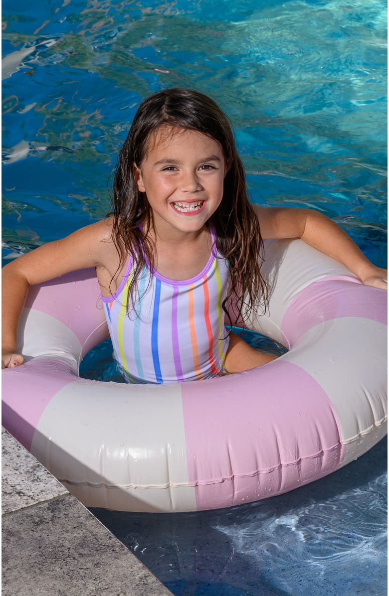 Destira Candy Stripes Strappy One Piece Swimsuit, Alternate, color, Candy Stripes