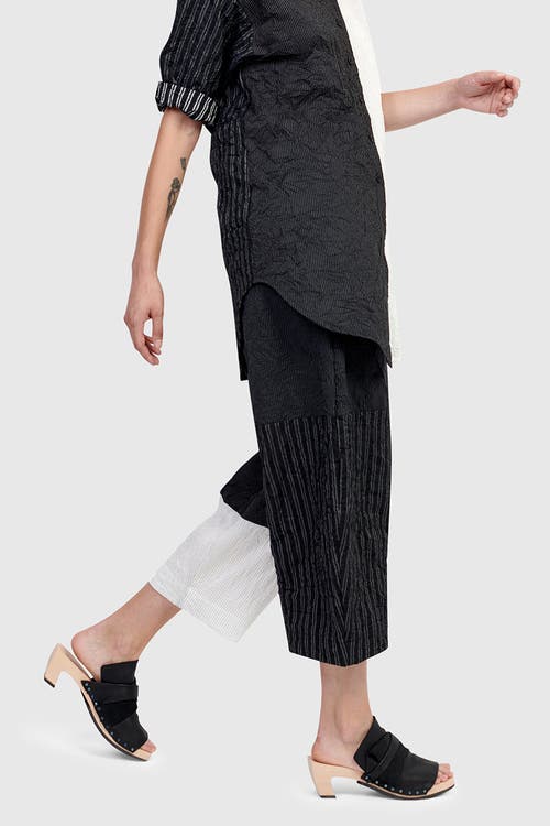 ALEMBIKA ALEMBIKA PATCHWORK CROPPED OVAL SILHOUETTE PANTS