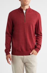 johnnie-O Raynor Merino Wool Quarter Zip Sweater