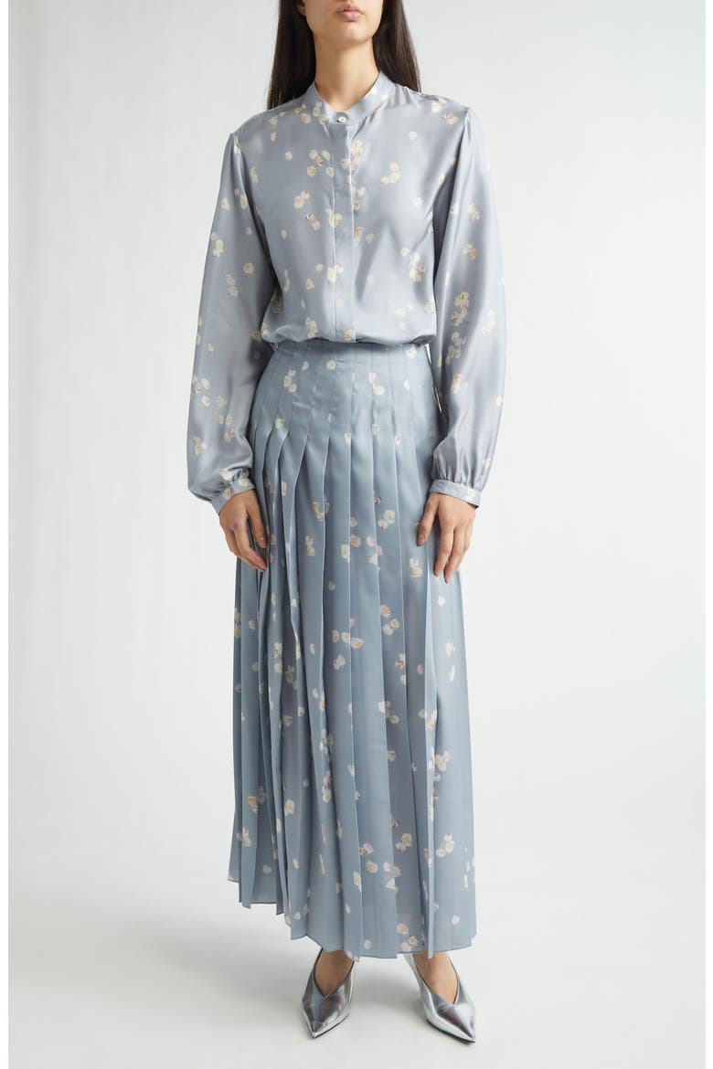 Magee Silk Shirt, Alternate, color, 416067 STORM ALLOVER PETALS
