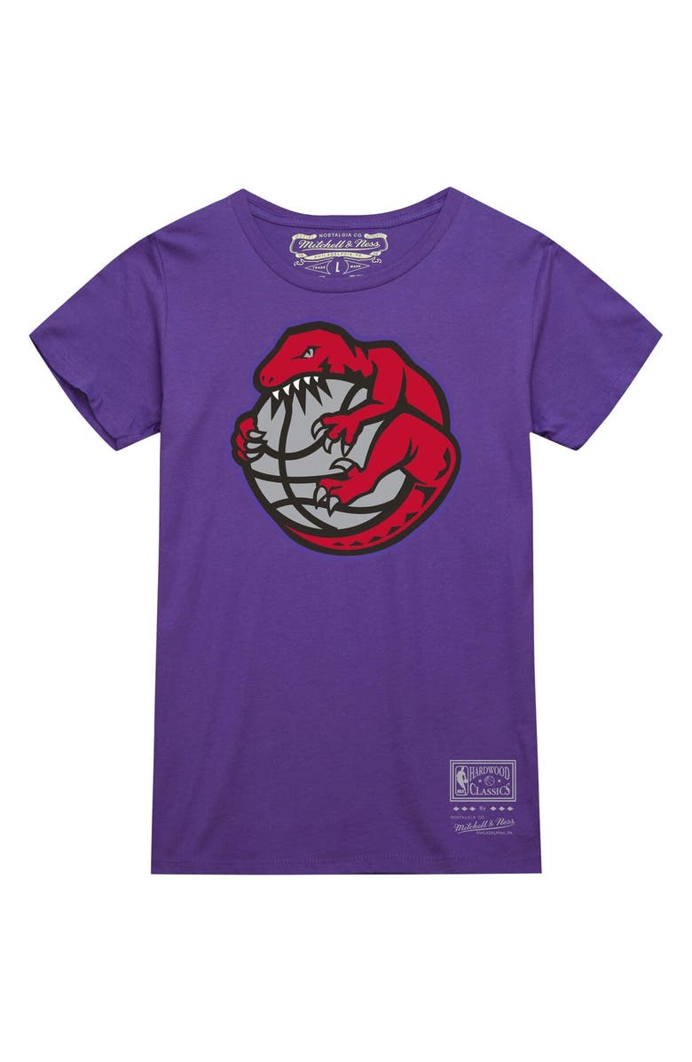 Mitchell & Ness Unisex Mitchell & Ness  Purple Toronto Raptors Hardwood Classics MVP Throwback Logo T-Shirt, Alternate, color, 