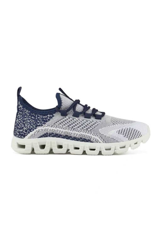 Jslides Footwear Cypress Sneaker In White Navy