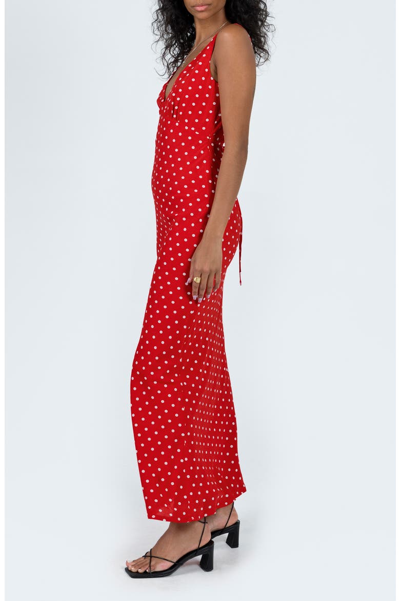 Nellie Polka Dot Maxi Dress, Alternate, color, RED