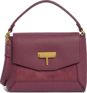 Tahari Carley Faux Leather Flap Satchel