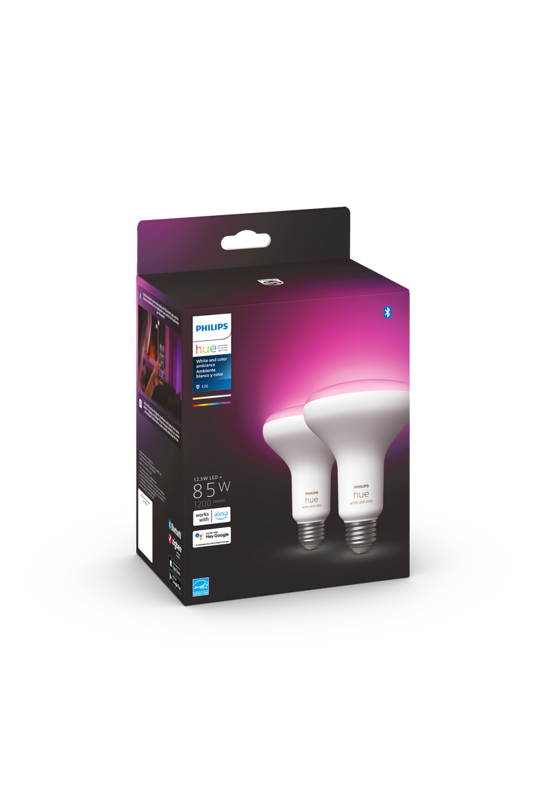 White Color Ambiance BR30 E26 Smart Light Bulbs 2-Pack, Alternate, color, None