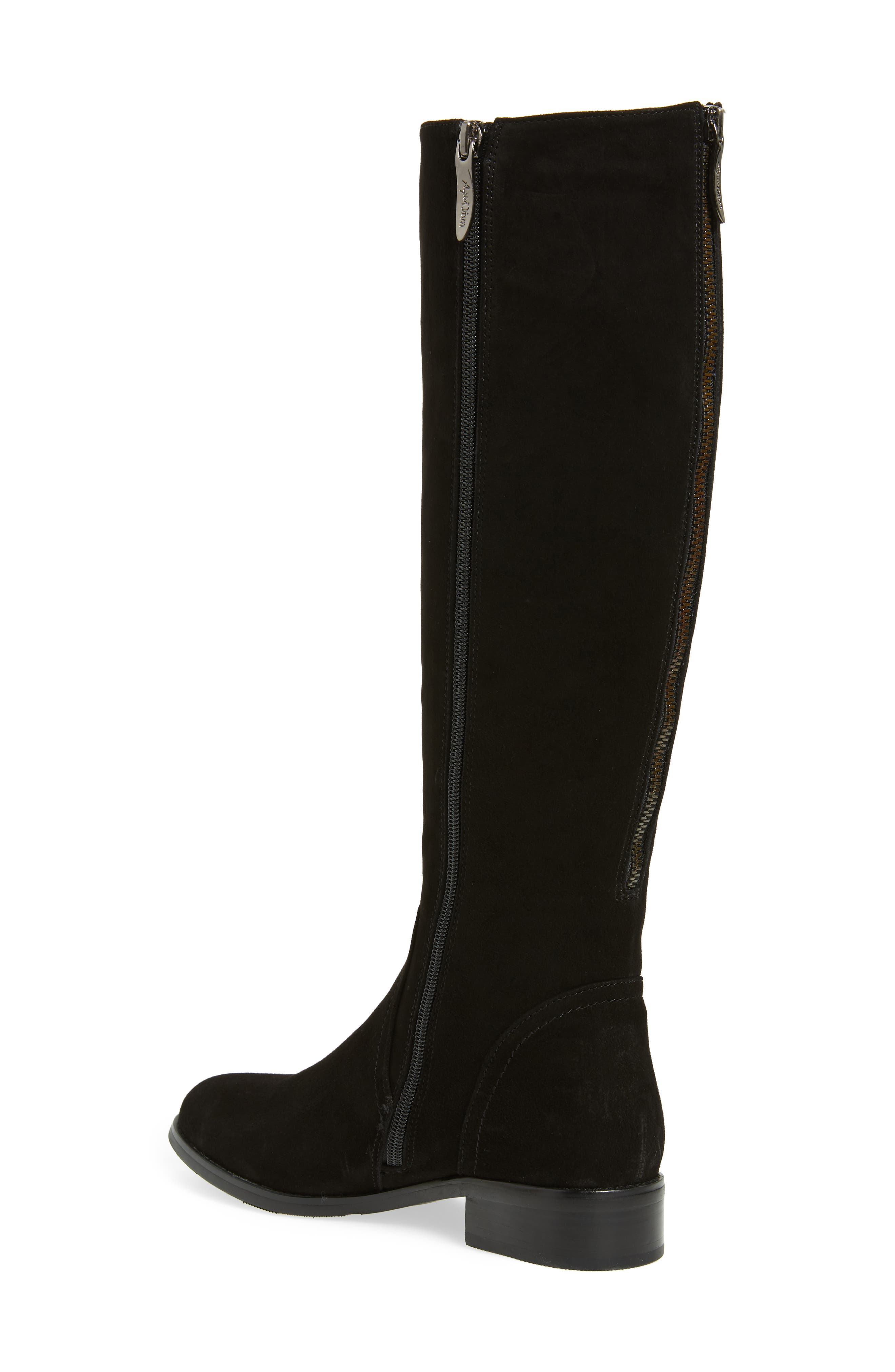 Montreal Waterproof Knee High Boot, Alternate, color, BLACK SUEDE