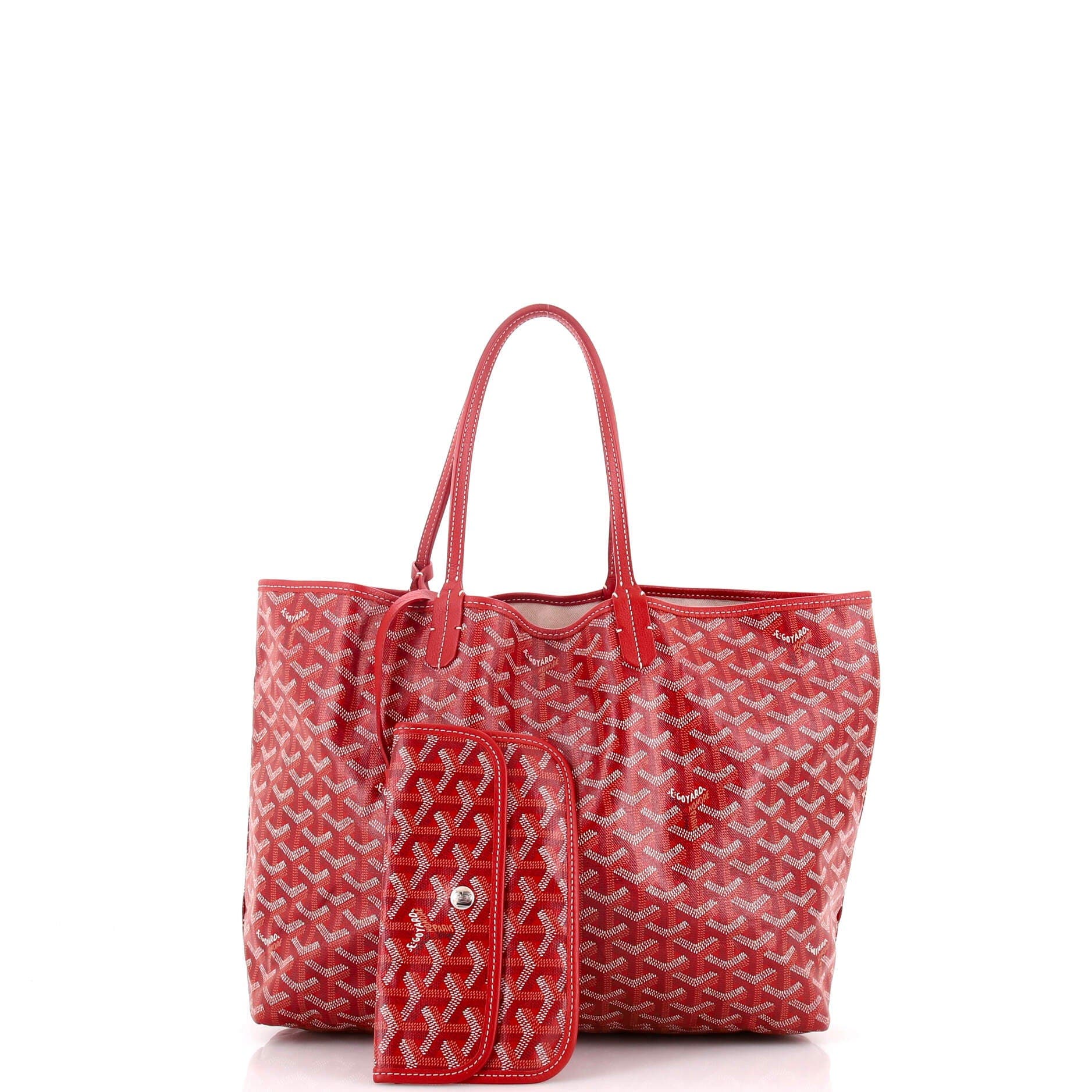 Pre-Owned Goyard Saint Louis Tote Coated Canvas PM, Alternate, color, Red