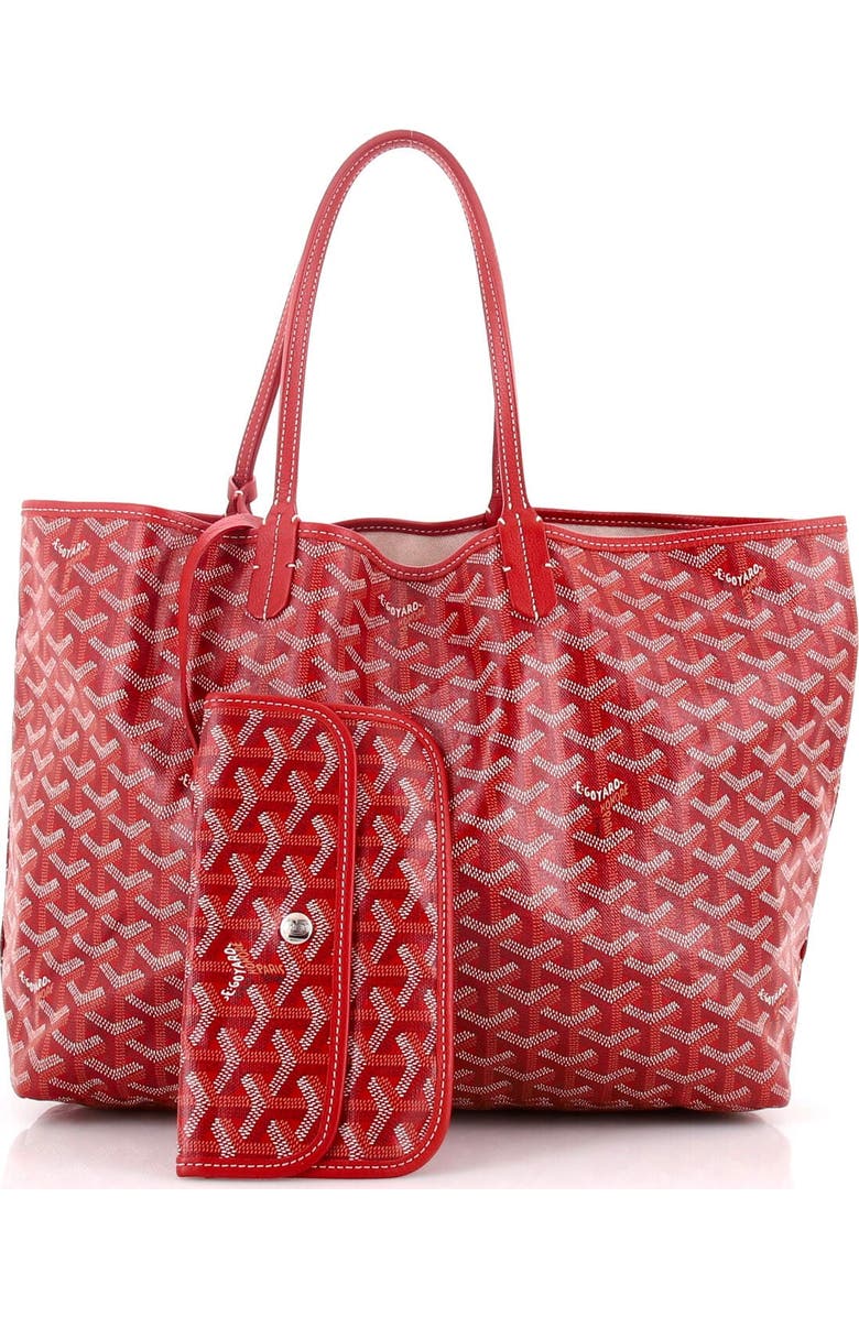 Pre-Owned Goyard Saint Louis Tote Coated Canvas PM, Alternate, color, Red