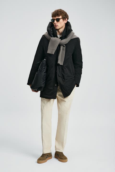Lufian Men's Hooded Goose Down Parka
