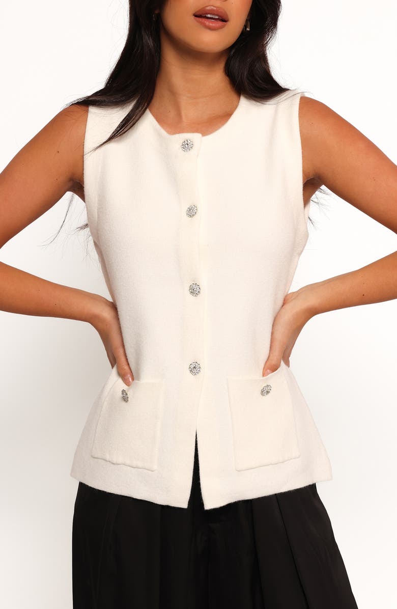 Petal & Pup Andrea V-Neck Sweater Vest, Main, color, 