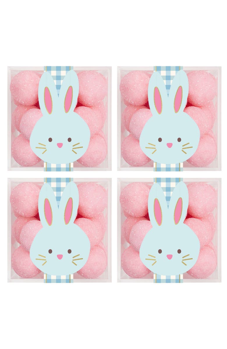sugarfina Bunny Tails Set of 4 Pink Bonbons Candy Cubes, Main, color,
