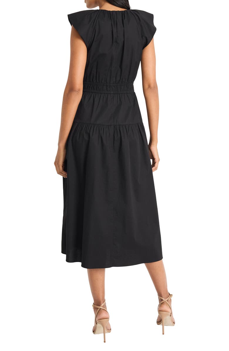 Maggy London Stretch Cotton Tiered Midi Dress, Alternate, color, 