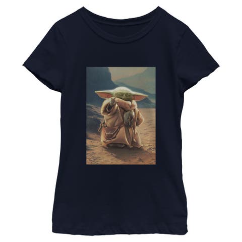 Girl's Star Wars The Mandalorian and Grogu The Child Force Poster  Graphic T-Shirt