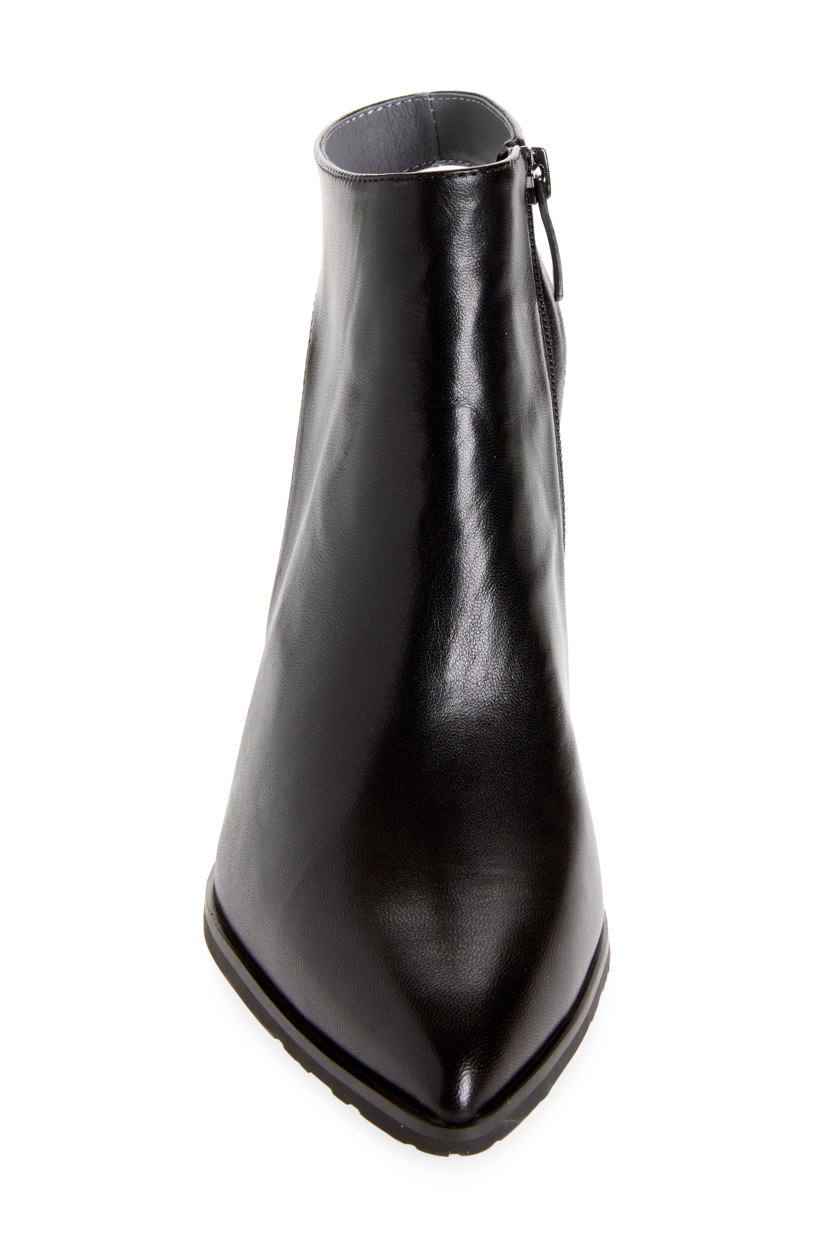 Ellison Pointed Toe Bootie, Alternate, color, BLACK LEATHER