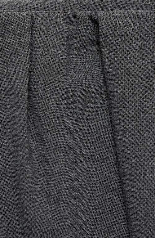 Mango Pleated A-line Skirt In Grey