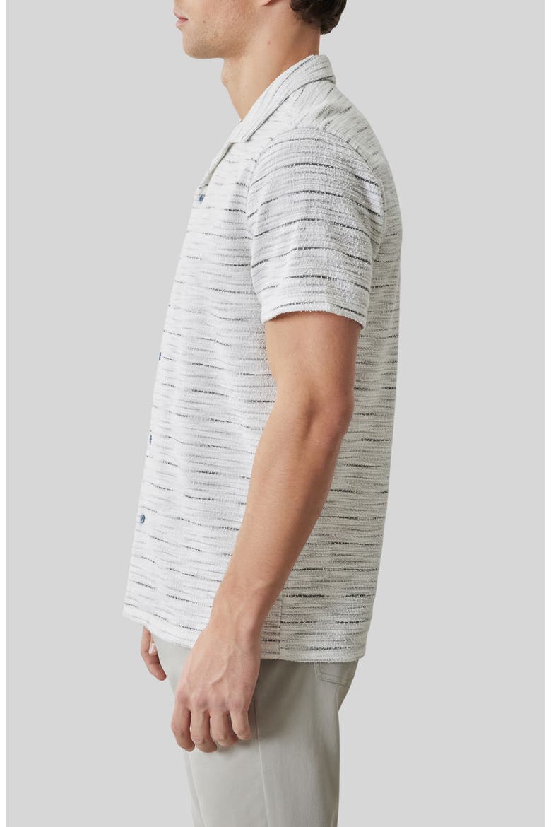 Sage Short Sleeve Button-Up Shirt, Alternate, color, SWAN