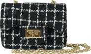 Rachel Riley Black & Ivory Tweed Cross Body Bag