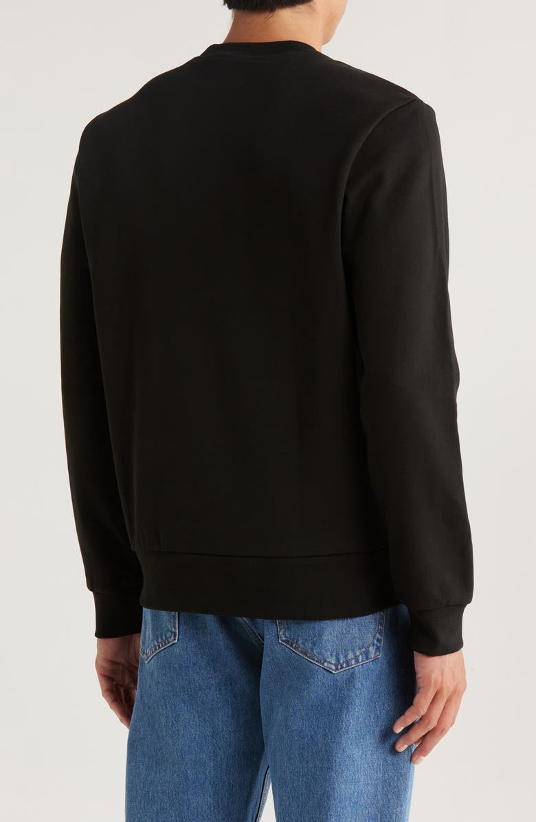 Lacoste Crewneck Fleece Pullover Sweatshirt, Alternate, color,