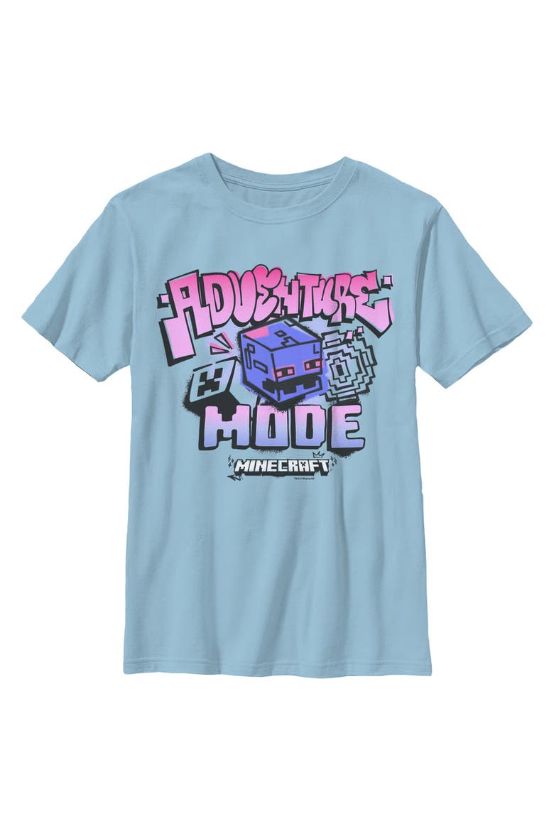 Boy's Minecraft The Adventure Mode  Graphic T-Shirt, Main, color, Light Blue
