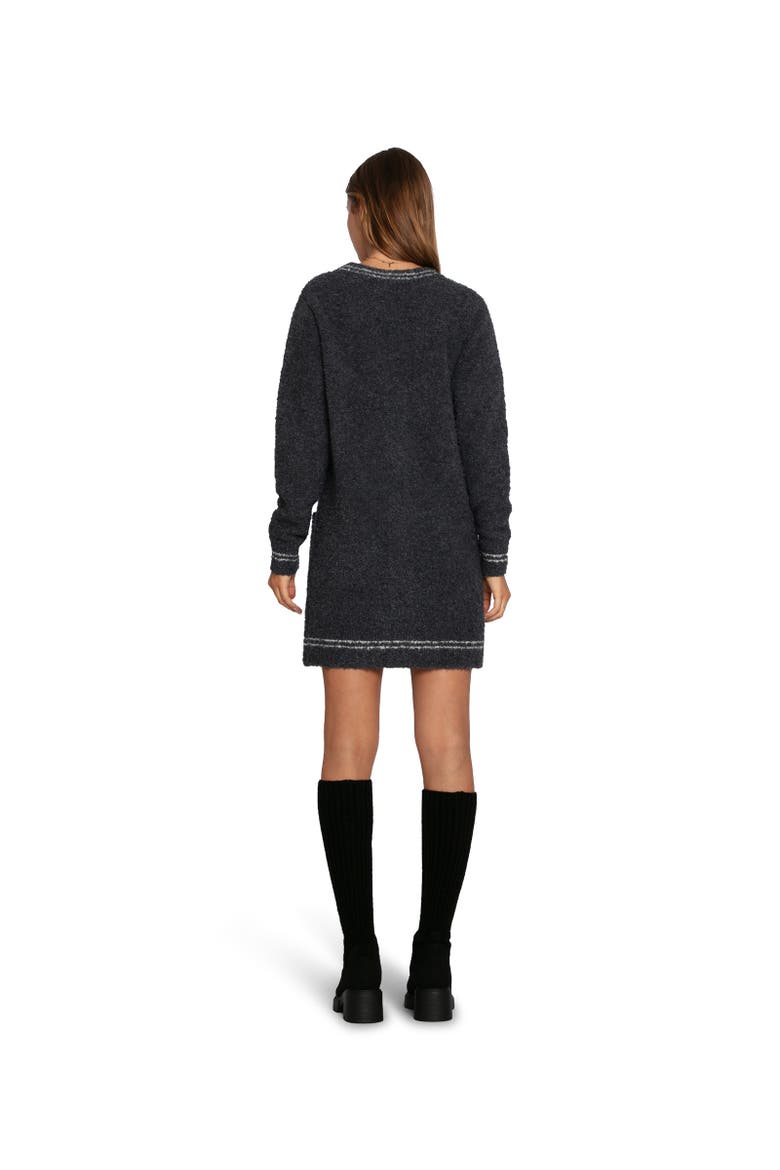 Cute In This Mini Cardigan Dress, Alternate, color, Charcoal