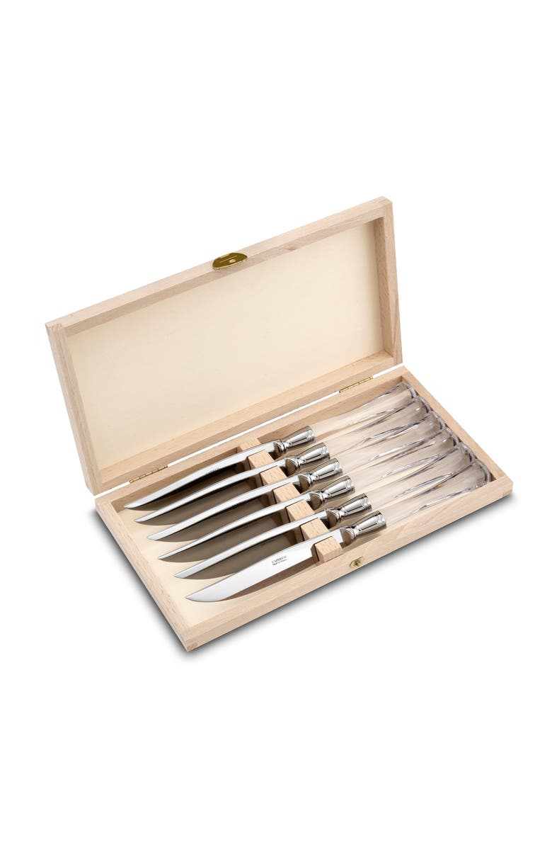 CAPDECO Venus - Box of 6 Steak Knives, Main, color, Crystal