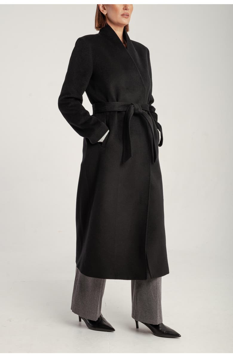 1982 Cashmere Belted Long Coat, Alternate, color, Black