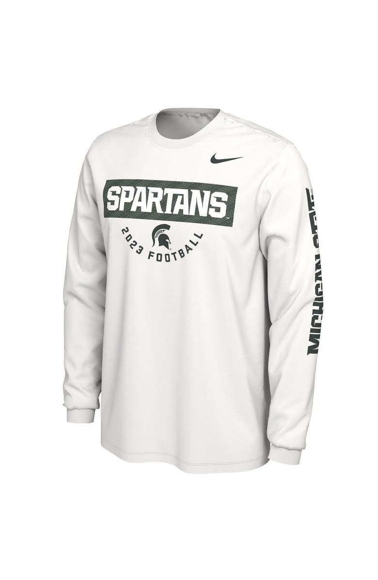 Nike Men's Nike White Michigan State Spartans 2023 Fan Long Sleeve T-Shirt, Alternate, color, 