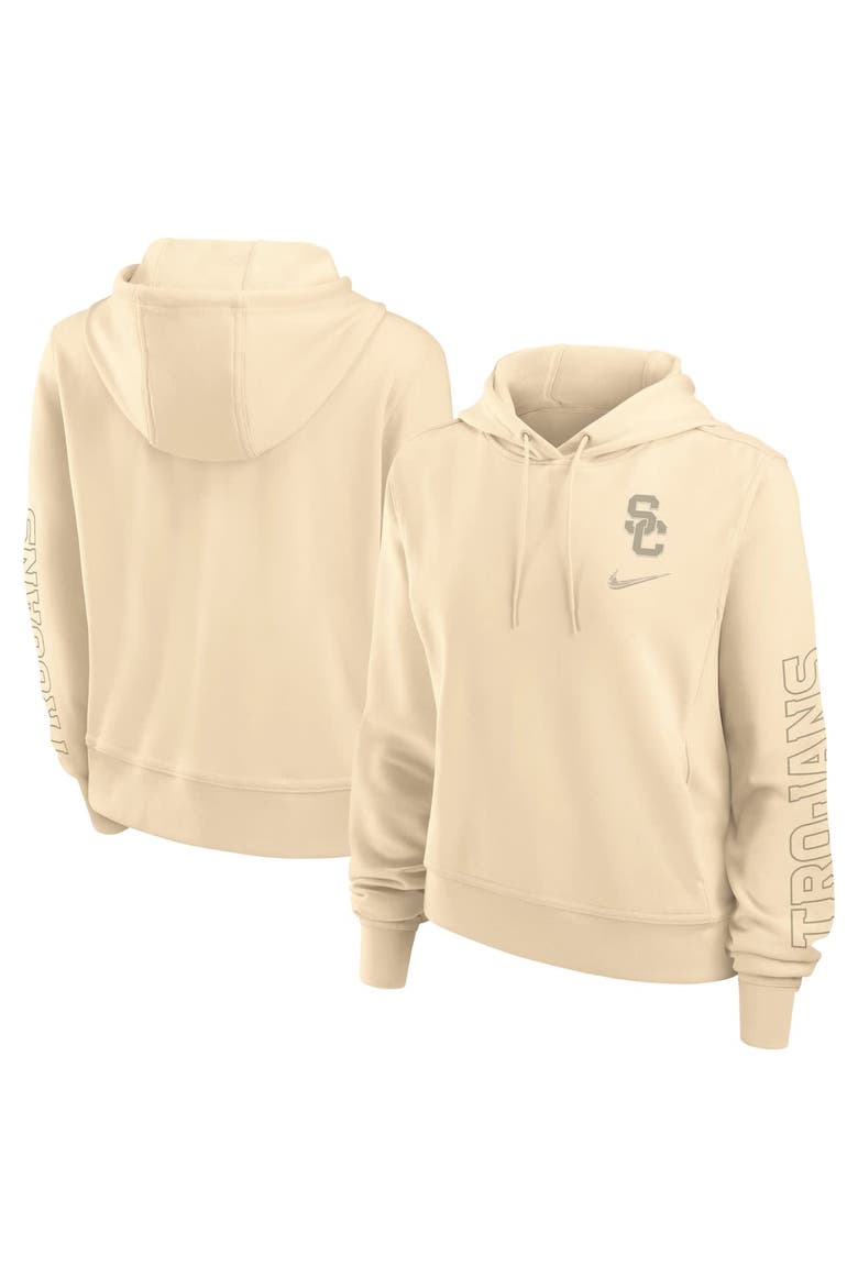 Women's Nike Tan USC Trojans One Pullover Hoodie, Alternate, color, Tan