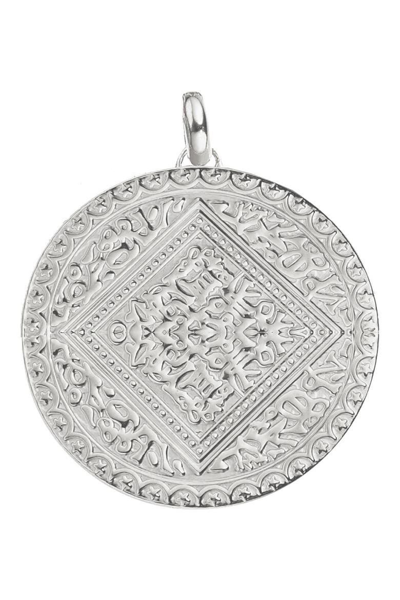 Marie Reversible Pendant Charm, Main, color, SILVER