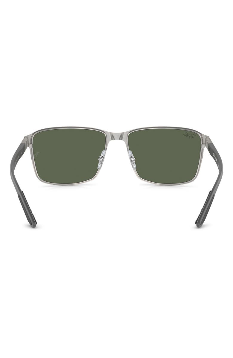 Ray-Ban 59mm Square Gradient Sunglasses, Alternate, color, Black Silver