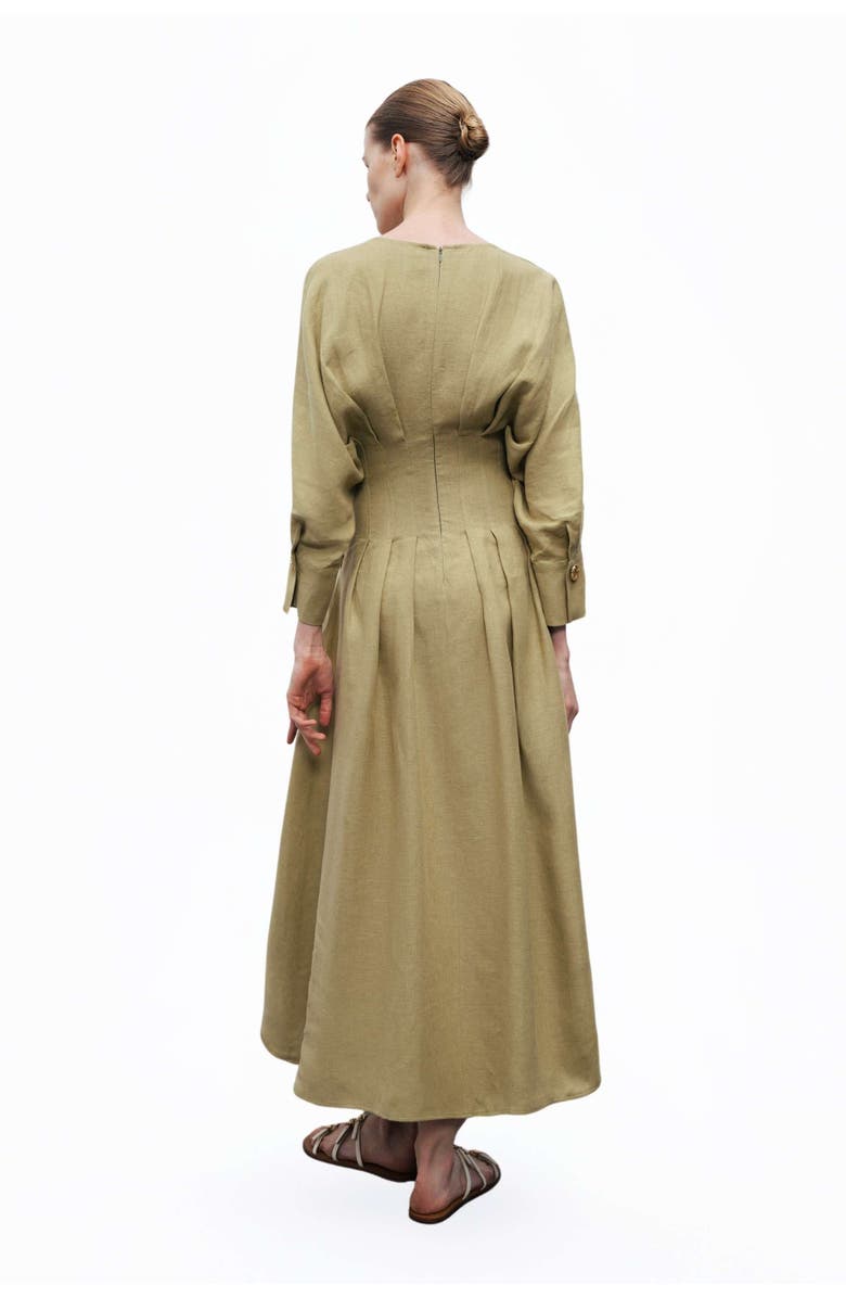 Nocturne Pleated Midi Dress, Alternate, color,