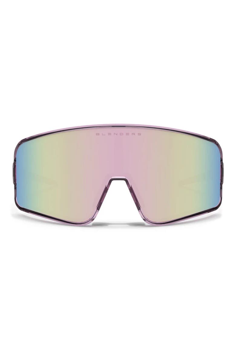 Eclipse 99mm Polarized Shield Sunglasses, Main, color, ORCHID FLASH