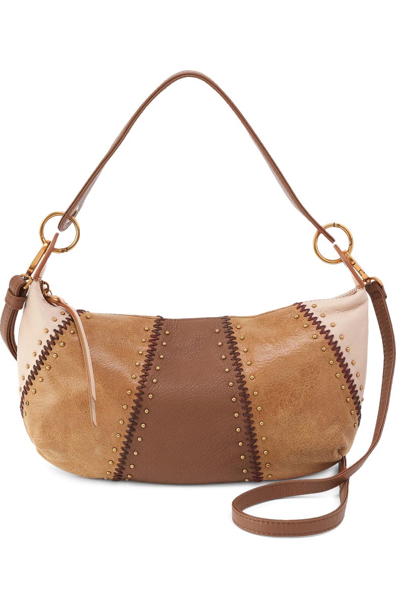 HOBO Mini Opal Leather Shoulder Bag, Main, color, Timber Brown