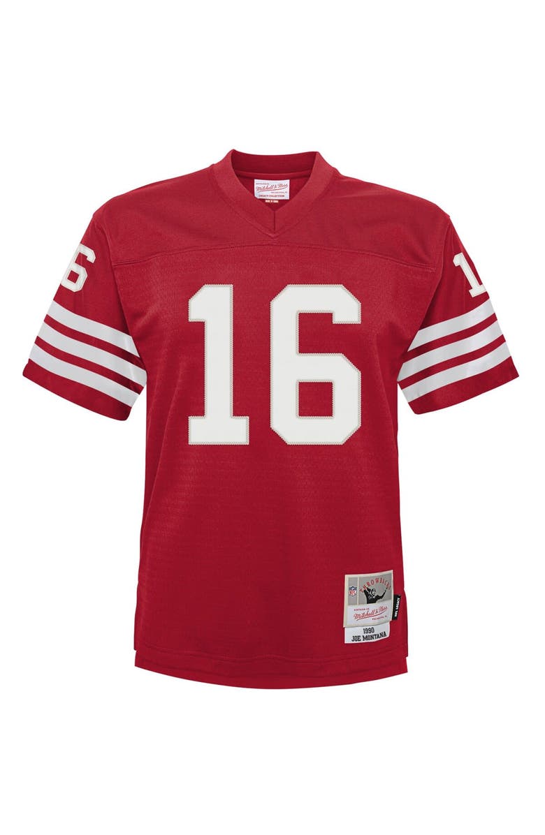 Mitchell & Ness Infant Mitchell & Ness Joe Montana Scarlet San Francisco 49ers 1990 Retired Legacy Jersey, Alternate, color, Scarlet