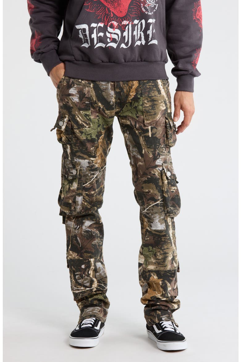 Camo Print Straight Leg Jeans, Main, color, HUNTER CAMO